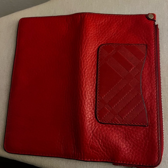 Burberry Red Leather Wallet - Picture 5 of 5